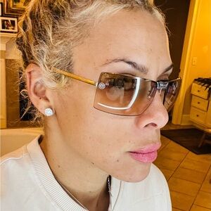 Dior Gold and Brown Sunglasses